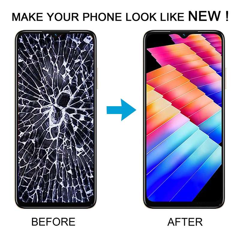For Infinix Hot 30i X669 OEM LCD Screen Digitizer Full Assembly With Frame