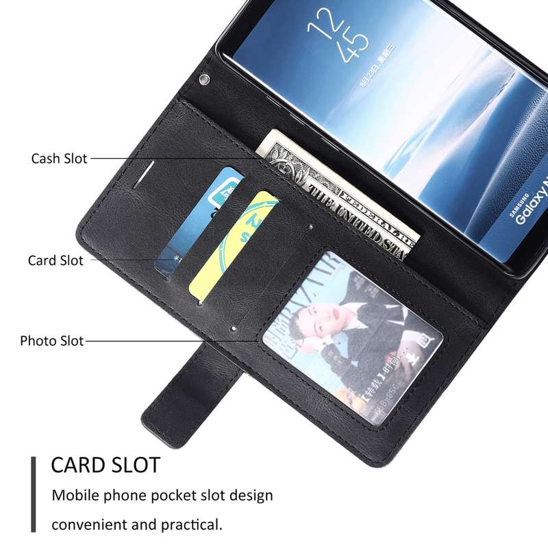 For Samsung Galaxy Note 8 Skin Feel Splicing Horizontal Flip Leather Case with Holder & Card Slots &