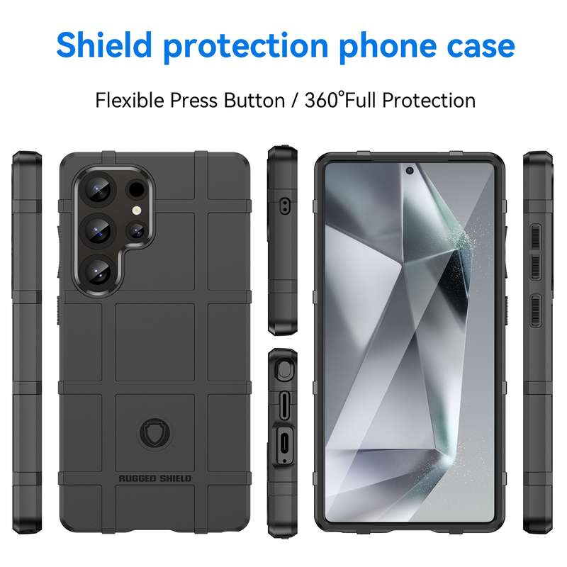 For Samsung Galaxy S25 Ultra 5G Full Coverage Shockproof TPU Phone Case(Black)