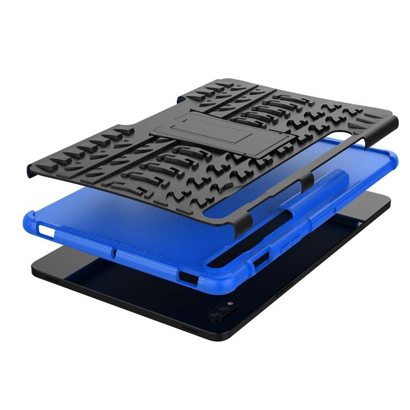 For Samsung Galaxy Tab S8 / Galaxy Tab S7 T870 / T875 Tire Texture Shockproof TPU+PC Protective Case