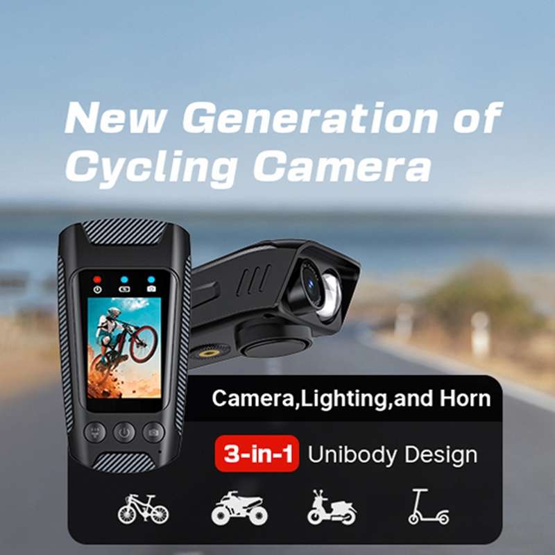 C3 Pro 2 inch IPS Color Screen IPX5 Waterproof Video Recording Lighting Cycling Camera(Black)