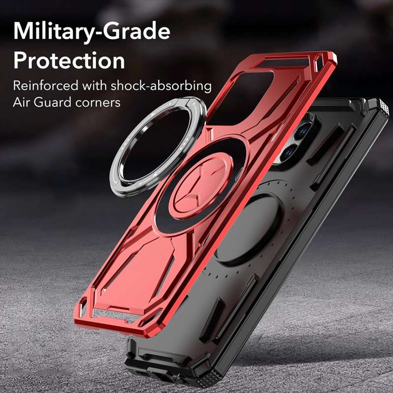 For T-Mobile Revvl 7 5G Armor II Series MagSafe Magnetic Holder Phone Case(Light Purple)