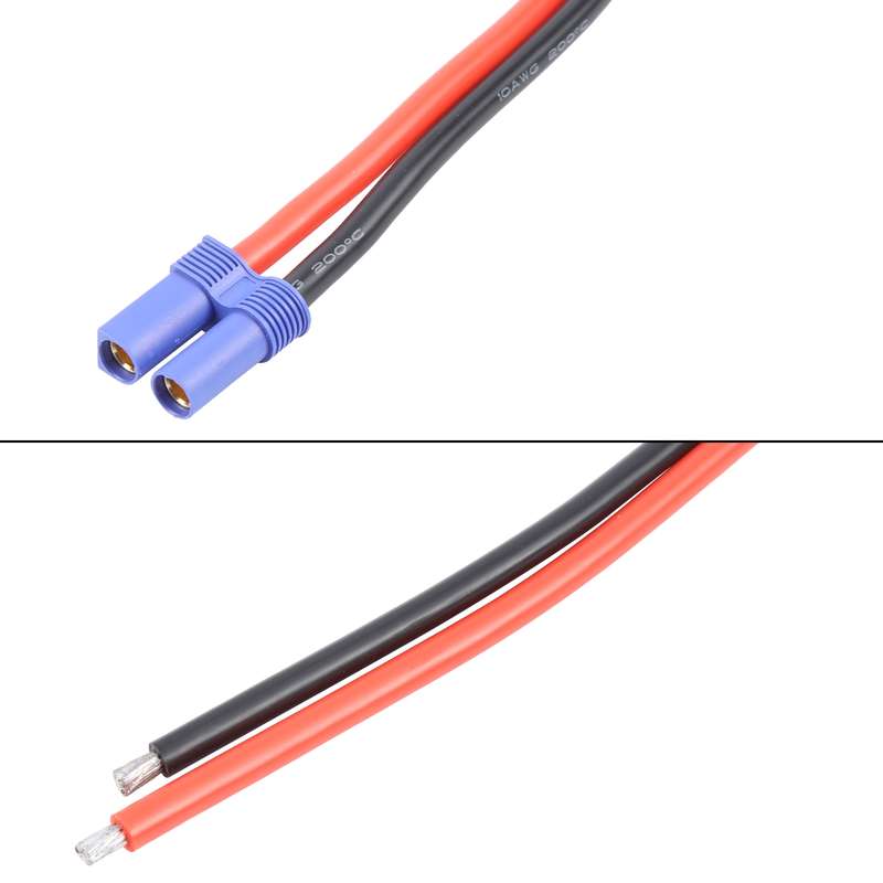 EC5 Female Connector Cable Car Power Emergency Start Silicone Soft Cable, Length:30cm