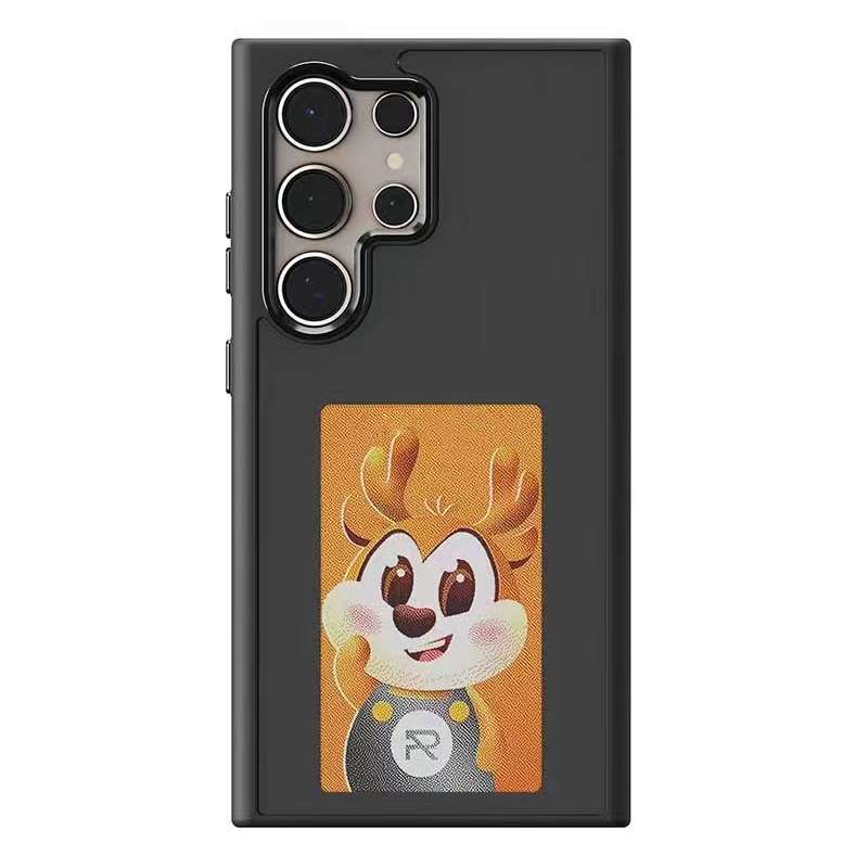 For Samsung Galaxy S23 Ultra 5G Four-Color E-ink Screen NFC DIY Phone Case(Black)