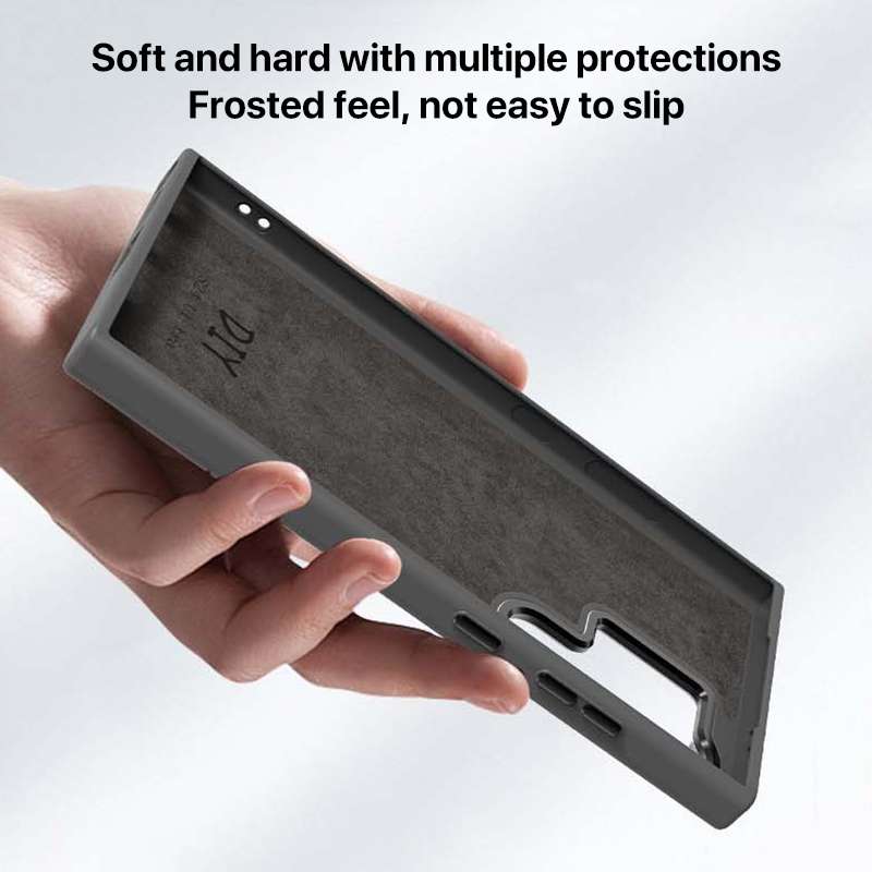 For Samsung Galaxy S23 Ultra 5G Four-Color E-ink Screen NFC DIY Phone Case(Black)