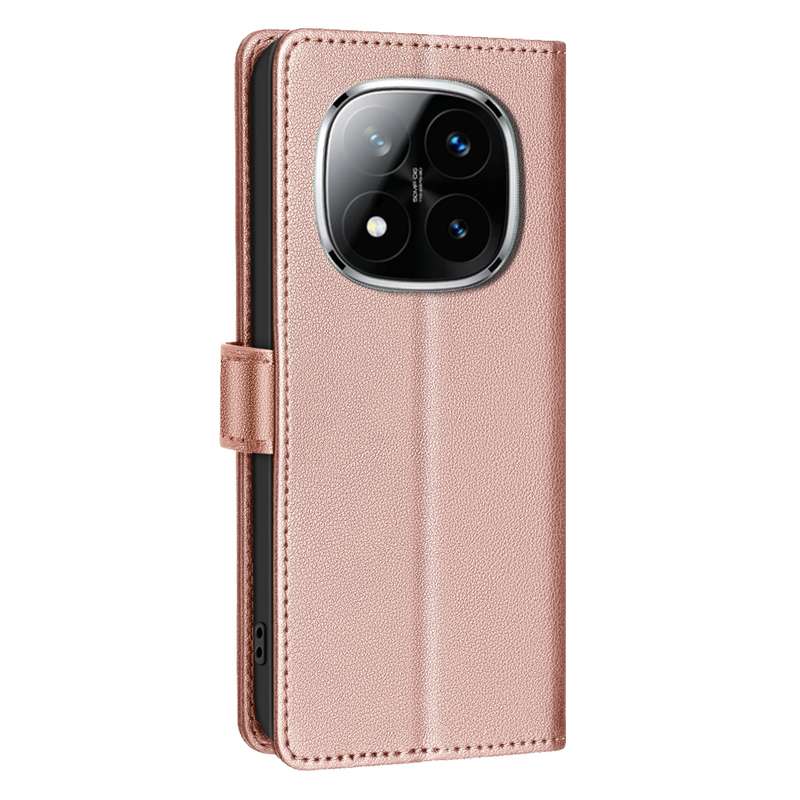 For Redmi Note 14 Pro 5G / Note 14 Pro+ 5G  Litchi Texture RFID Anti-theft Leather Phone Case(Gold)