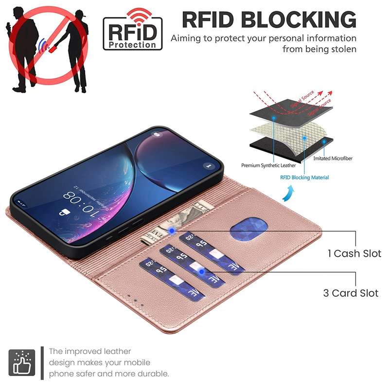 For Redmi Note 14 Pro 5G / Note 14 Pro+ 5G  Litchi Texture RFID Anti-theft Leather Phone Case(Gold)