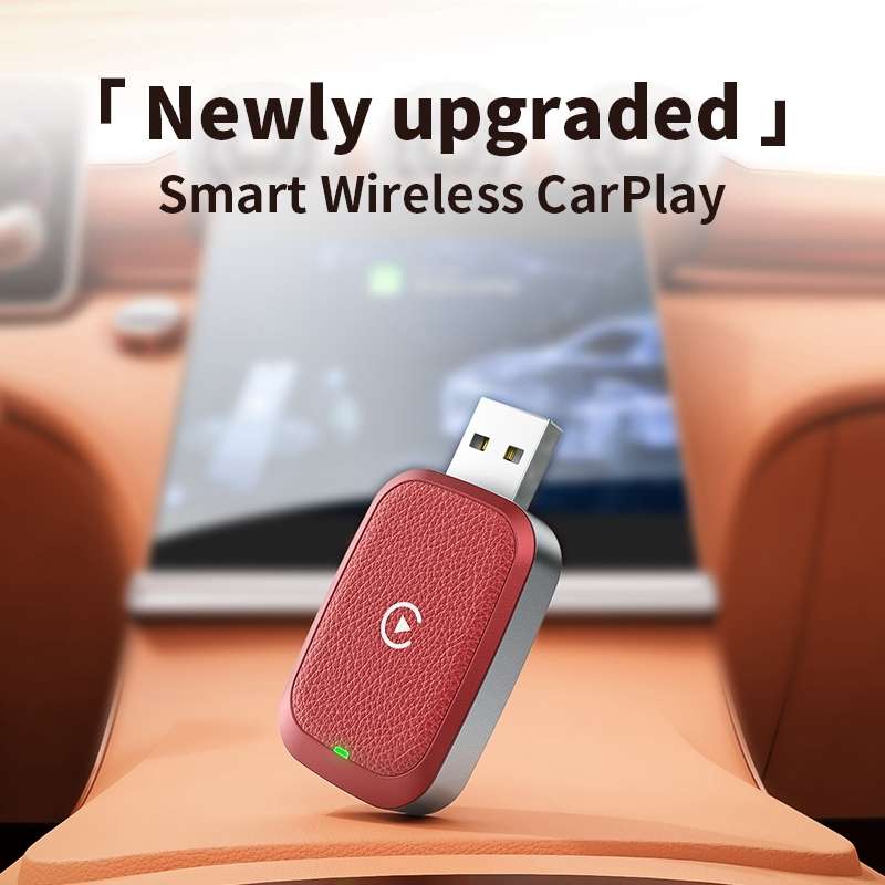For iPhone Smart Wireless Car CarPlay Box Wired to Wireless Adapter(Black)