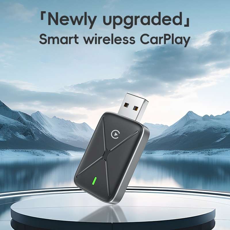 For iPhone Car CarPlay Box Wired to Wireless Auto Adapter(Black)