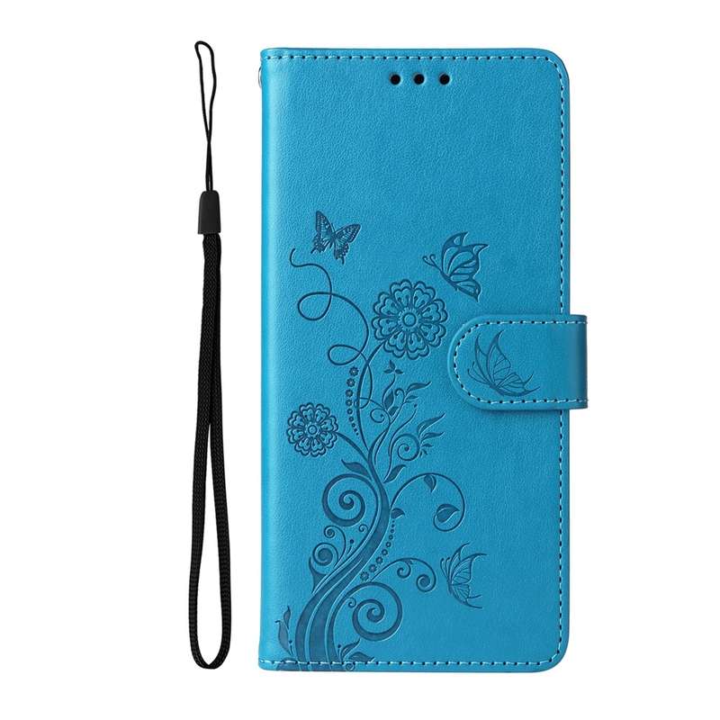 For Redmi Note 14 Pro 5G / Note 14 Pro+ 5G Embossed Butterfly Flowers Leather Phone Case(Purple)