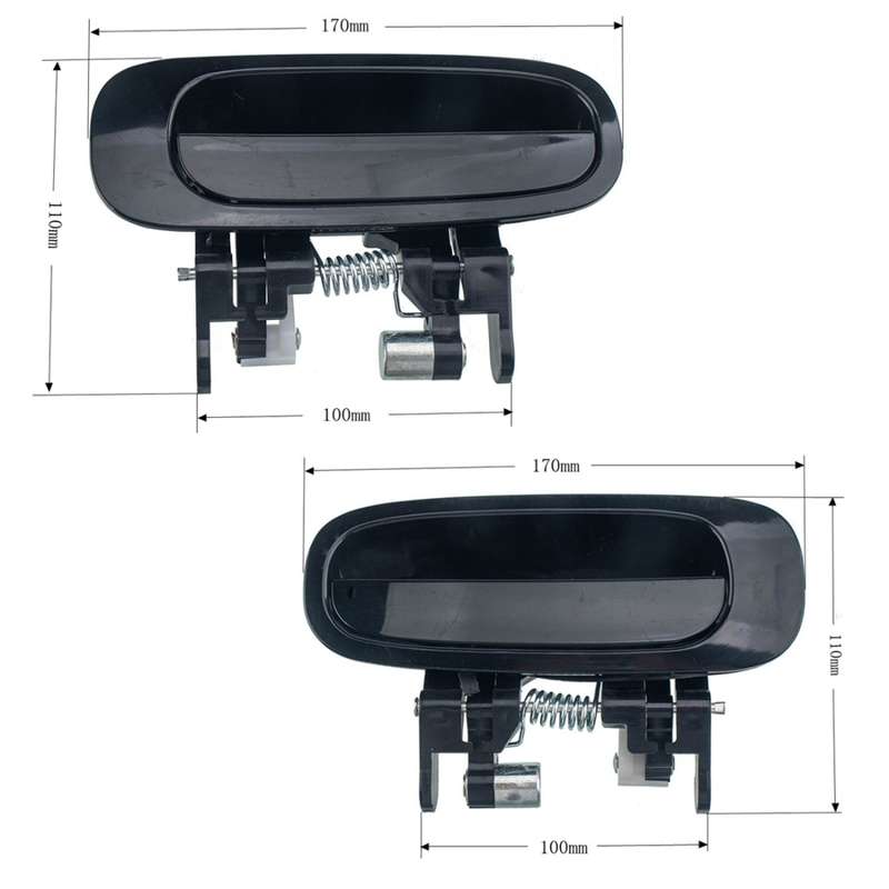 2 PCS Car Rear Door Outside Handle 69240-02040+69240-02040 for Toyota Corolla 1998-2002