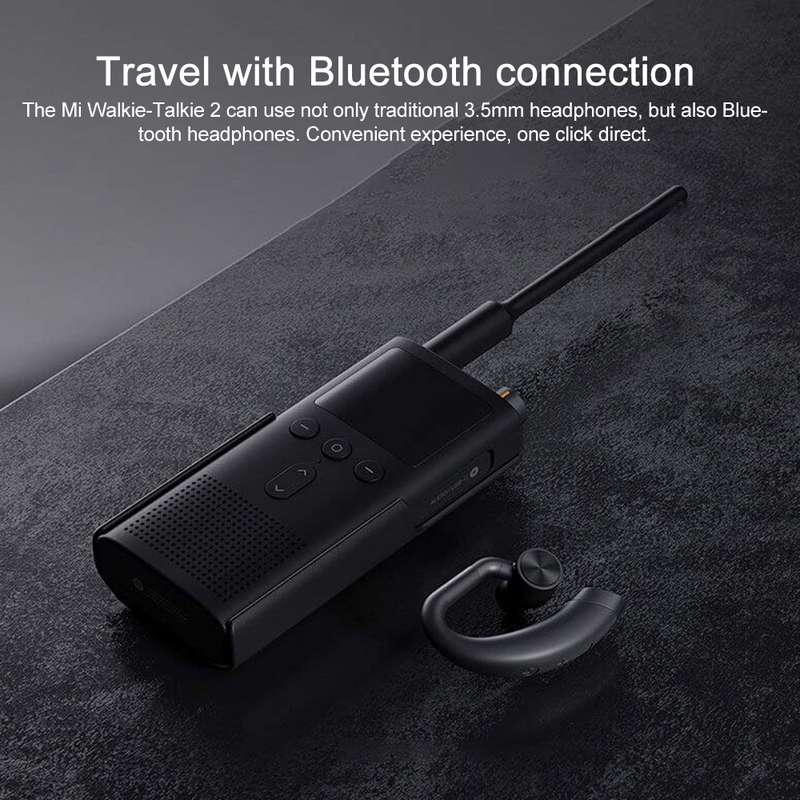 Original Xiaomi IP65 Waterproof UV Dual Band Walkie Talkie 2(Black)
