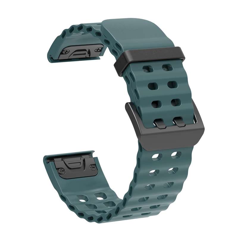 For Garmin 26mm Ocean Quick Release Silicone Watch Band(Black)