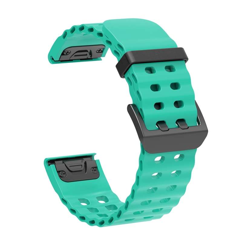 For Garmin 26mm Ocean Quick Release Silicone Watch Band(Black)
