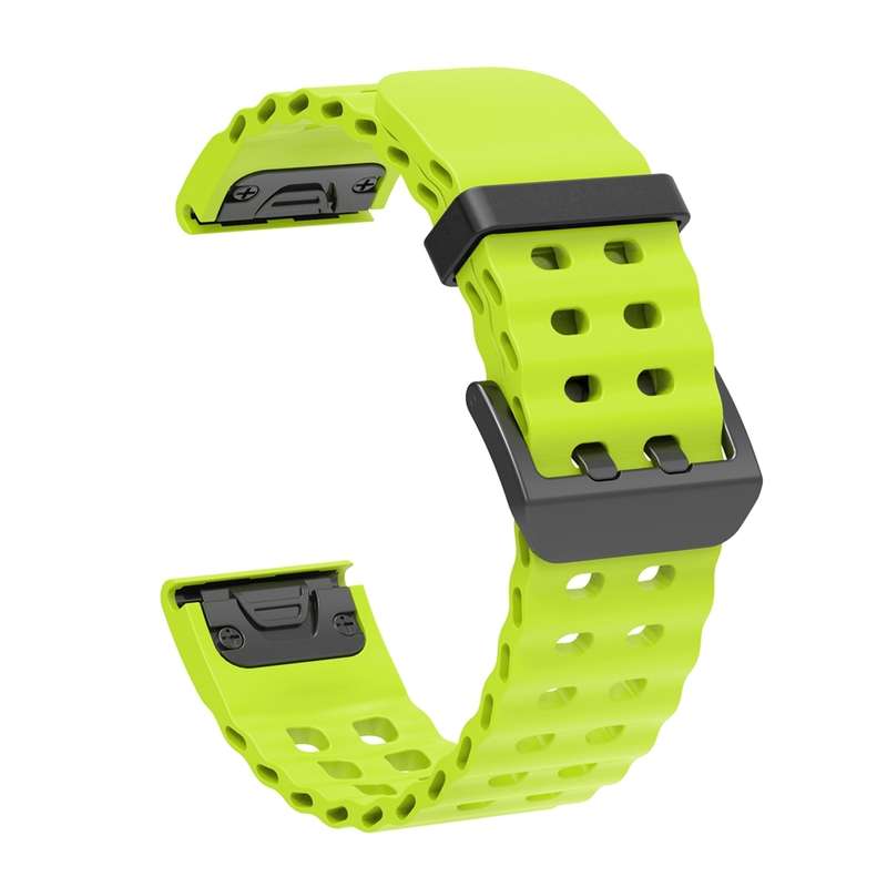 For Garmin 26mm Ocean Quick Release Silicone Watch Band(Black)
