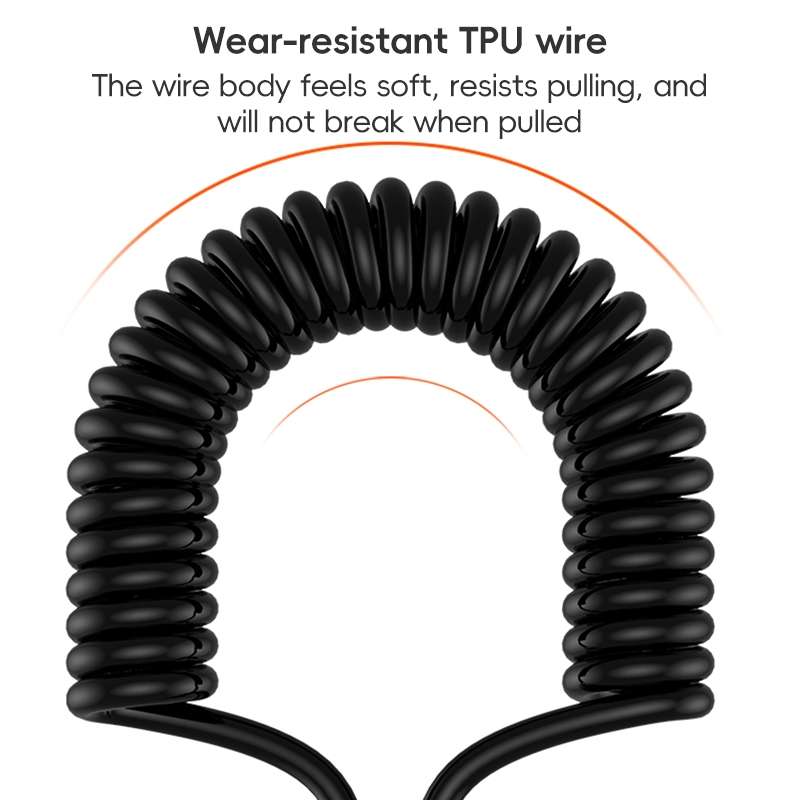 For LeadingIdeal L9 / L8 / L7 / L6 PD65W Type-C Elbow to Type-C, 8 Pin Spring Charging Cable(Brown)