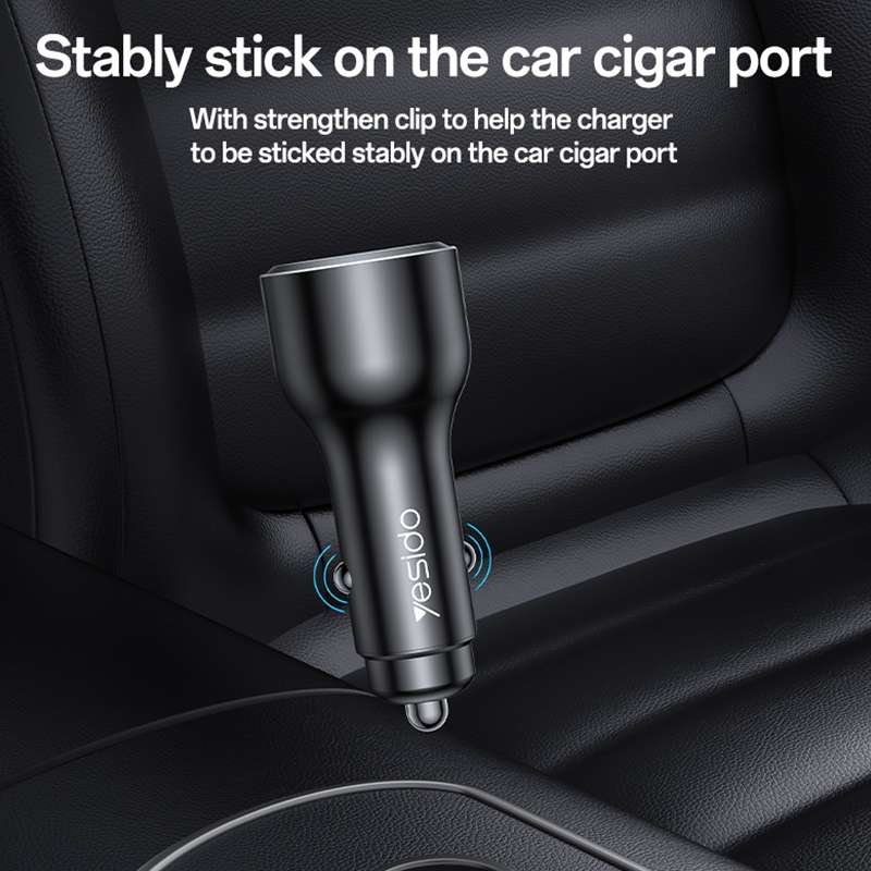 Yesido Y65 PD100W Type-C + QC18W USB Super Fast Car Charger(Black)