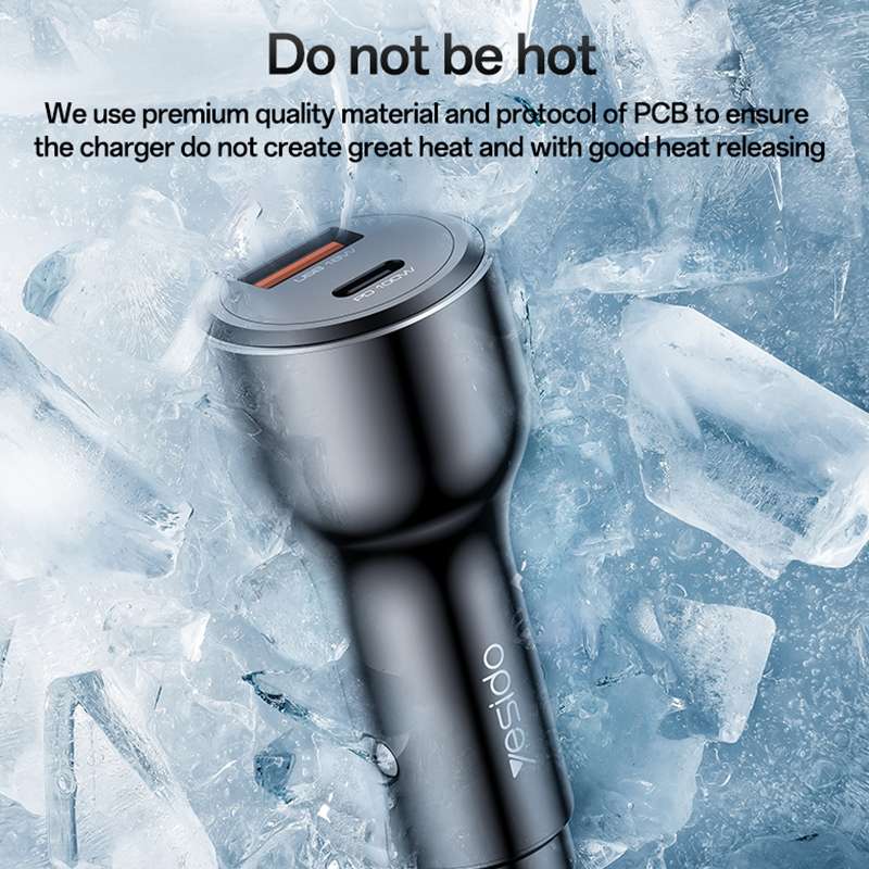 Yesido Y65 PD100W Type-C + QC18W USB Super Fast Car Charger(Black)