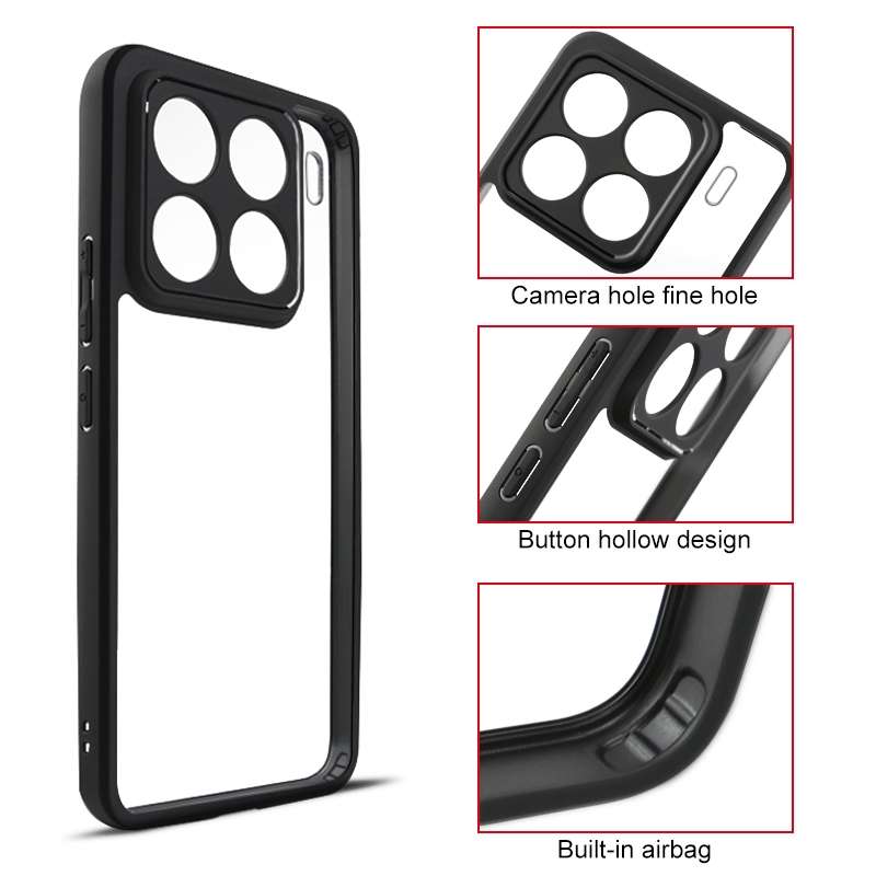 For Xiaomi 15 Pro Frosted TPU Hybrid Transparent PC Phone Case