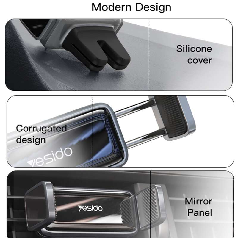 Yesido C124 Car Air Outlet Mini Clamp Mobile Phone Holder(Black)