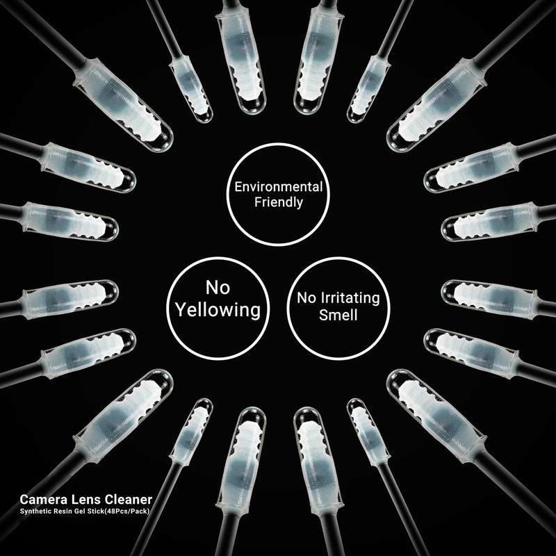 2UUL CL21 48pcs/box Camera Lens Dust Cleaning Synthetic Resin Gel Stick