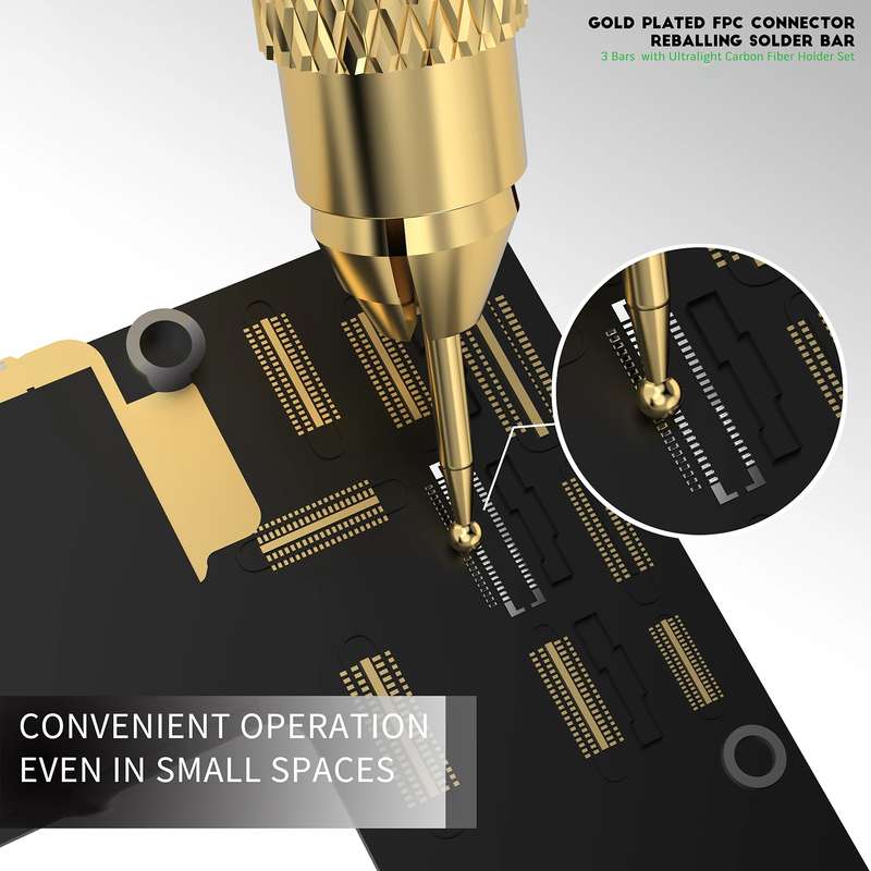 2UUL SC98 Ultralight Carbon Fiber FPC Connector Soldering Tin Suction Bar Set