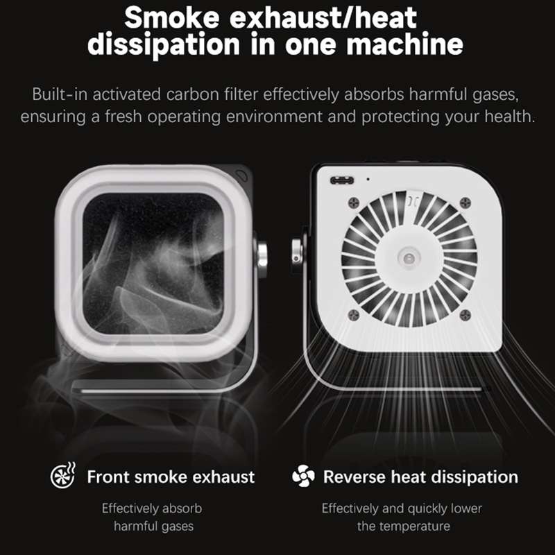 TBK F001 3 in 1 Smoking & UV Curing & Filtration Smoke Exhaust Multifunctional Fan