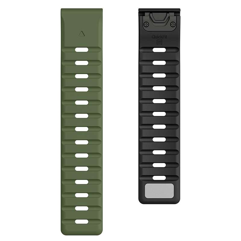 For Garmin 26mm Magnetic Quick Release Silicone Watch Band(Black Orange)
