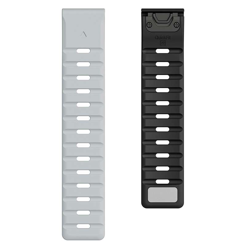 For Garmin 26mm Magnetic Quick Release Silicone Watch Band(Black Orange)