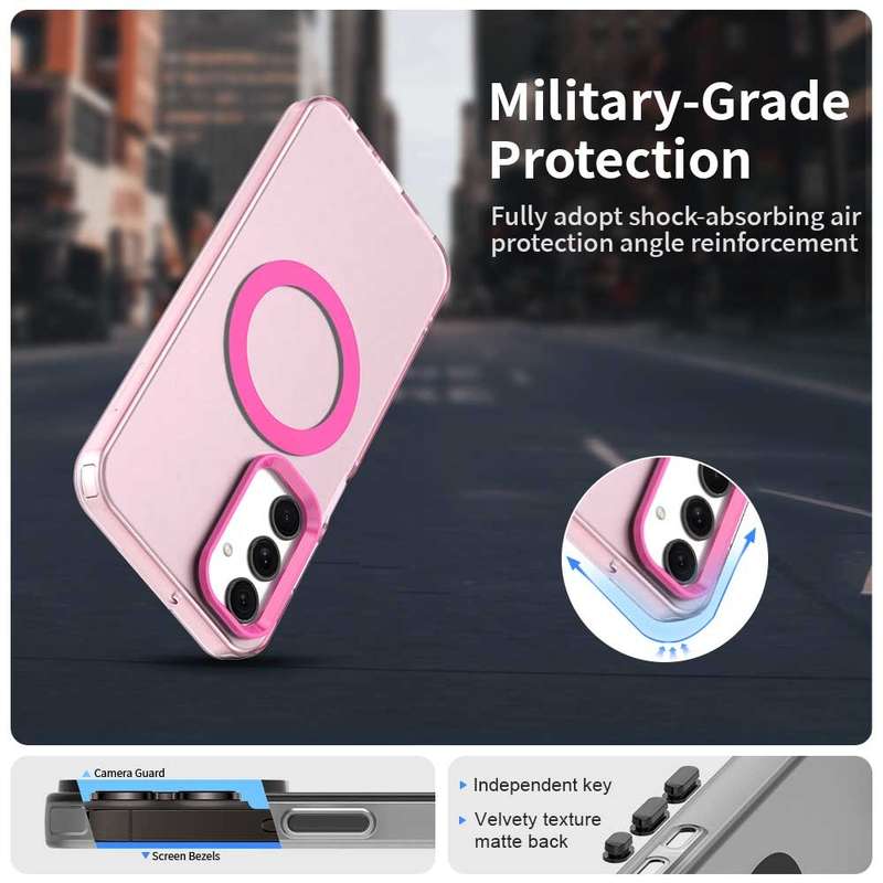For Samsung Galaxy A25 5G Candy Magsafe PC Hybrid TPU Phone Case(White)