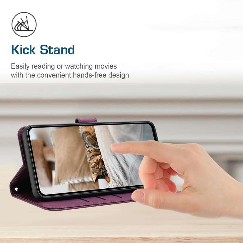 For Redmi Note 14 Pro 5G Embossed Kitten Phone Leather Case with Lanyard(Purple)