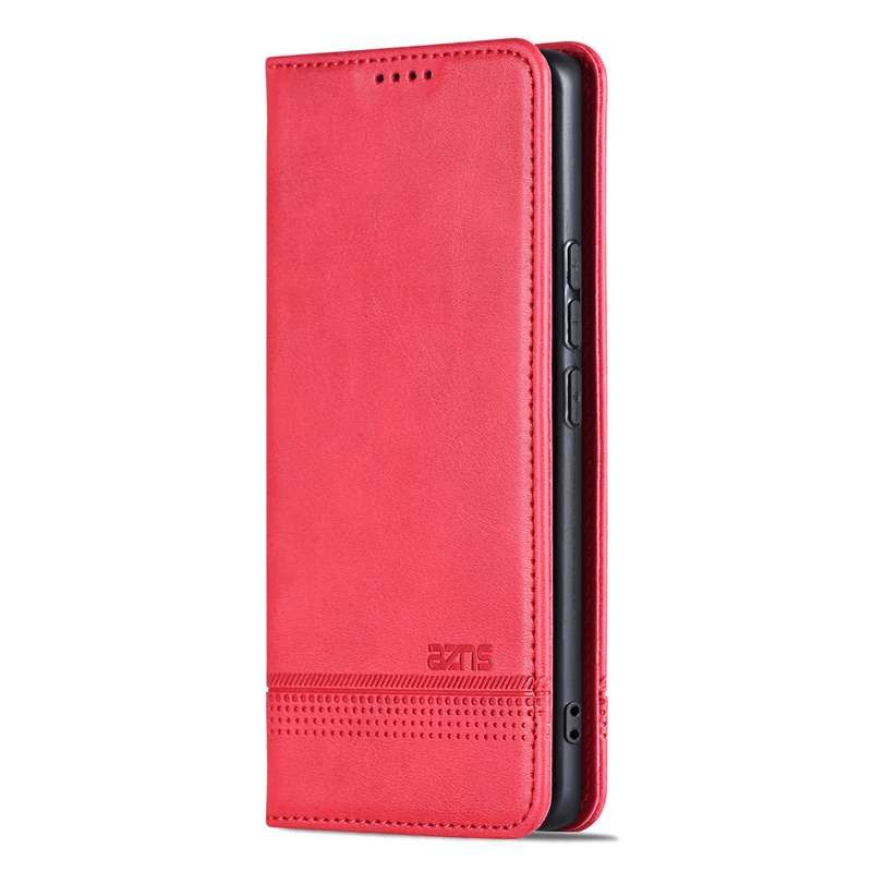 For Xiaomi 14T Pro AZNS Magnetic Calf Texture Flip Leather Phone Case(Red)