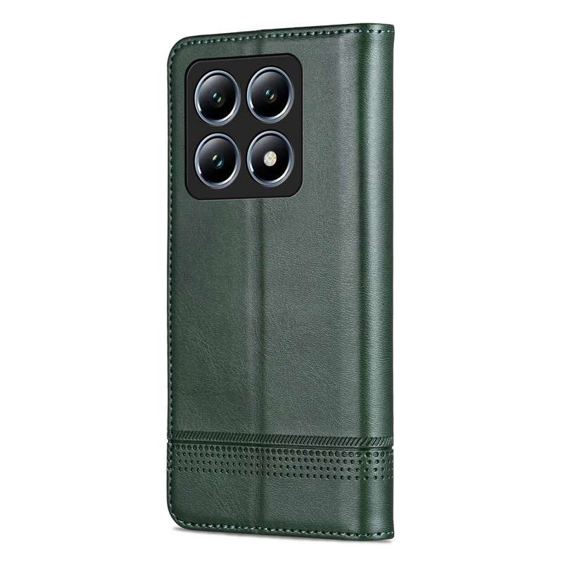 For Xiaomi 14T Pro AZNS Magnetic Calf Texture Flip Leather Phone Case(Red)