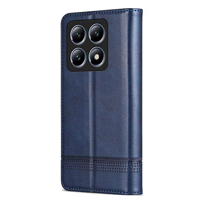 For Xiaomi 14T Pro AZNS Magnetic Calf Texture Flip Leather Phone Case(Red)
