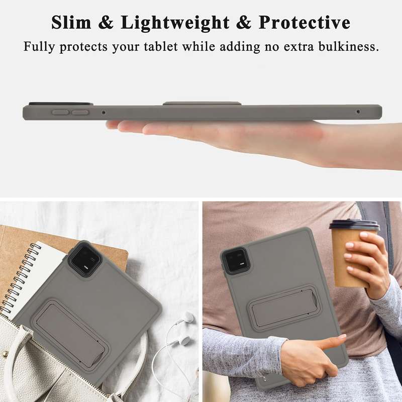 For Xiaomi Redmi Pad SE 11 Skin Feel Holder PC Hybrid TPU Tablet Case(Black)