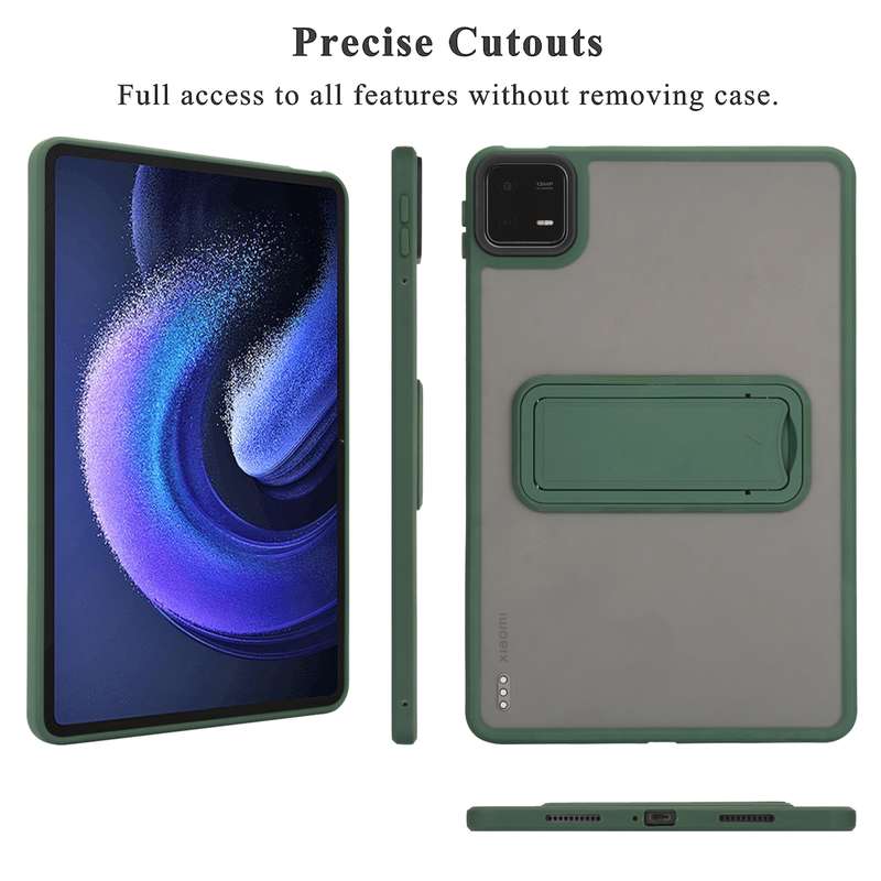 For Xiaomi Redmi Pad SE 11 Skin Feel Holder PC Hybrid TPU Tablet Case(Black)