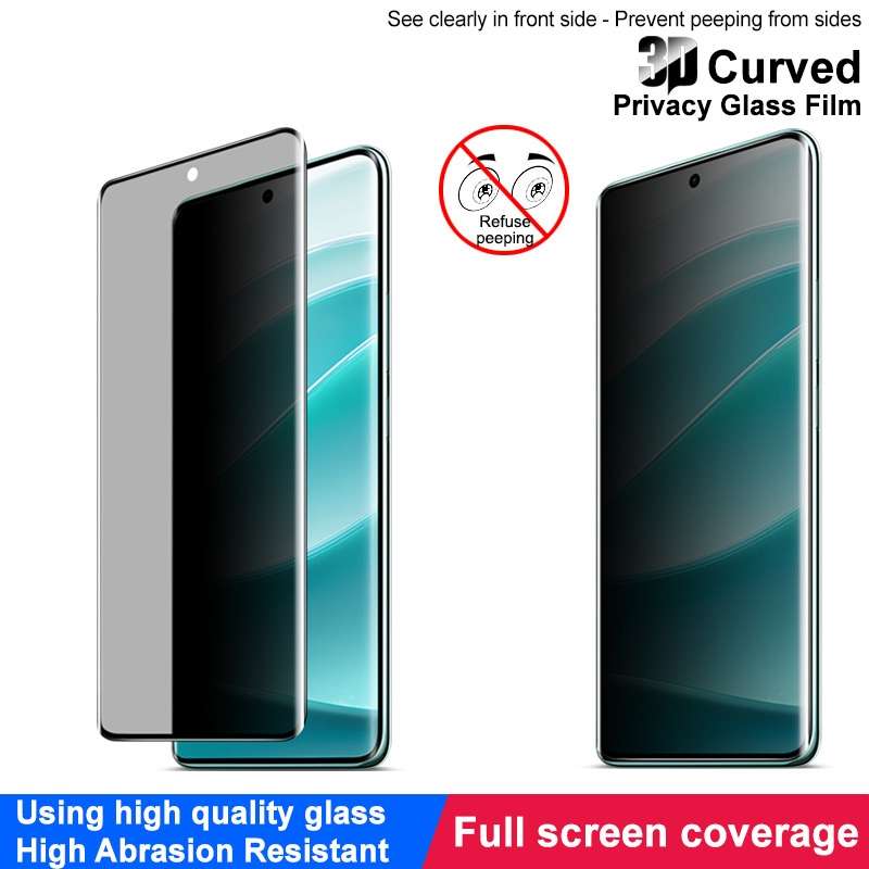 For Redmi Note 14 Pro 5G / 14 Pro+ 5G imak 3D Curved Privacy Full Screen Tempered Glass Film