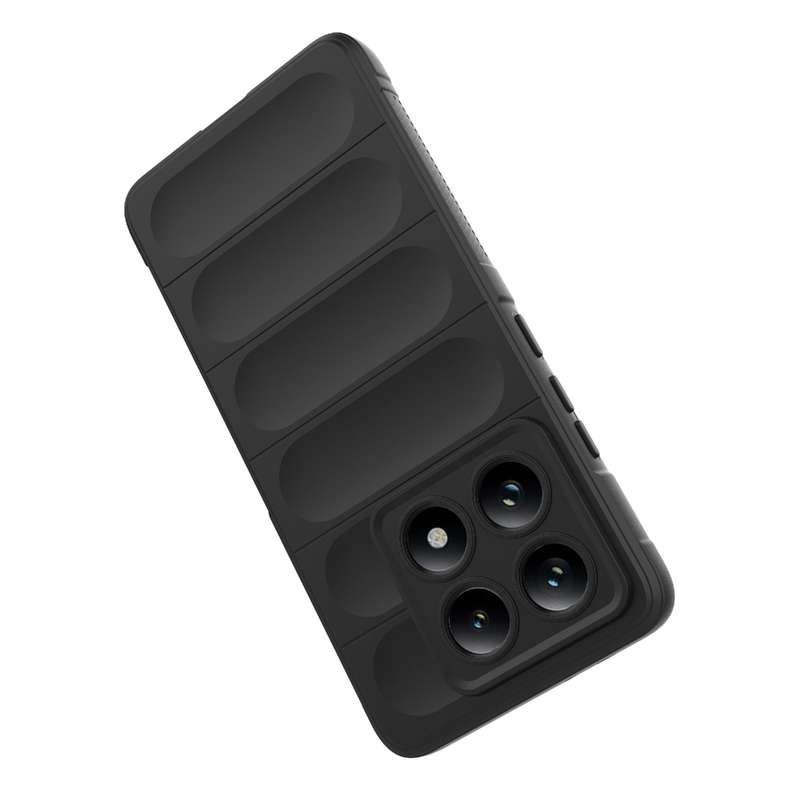 For Xiaomi 14T Pro 5G Global Magic Shield TPU + Flannel Phone Case(Black)