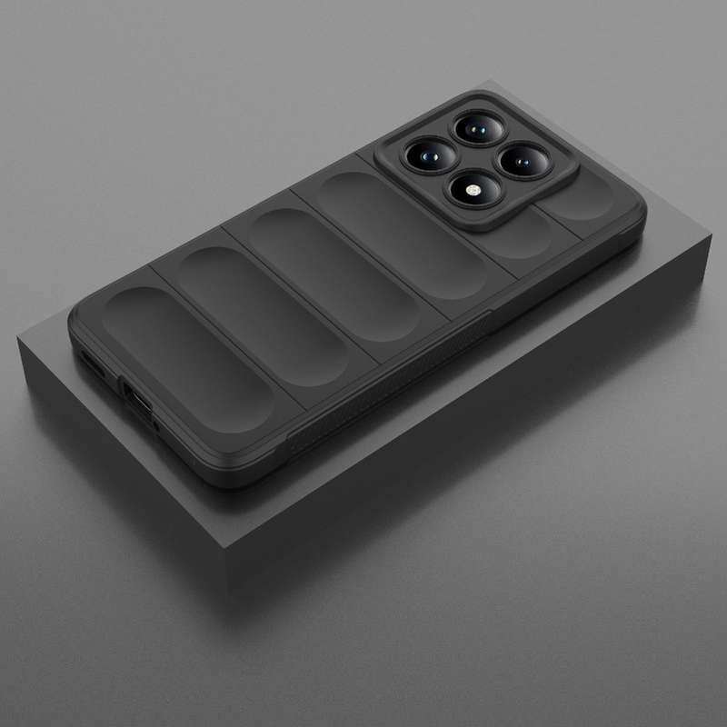 For Xiaomi 14T 5G Global Magic Shield TPU + Flannel Phone Case(Black)