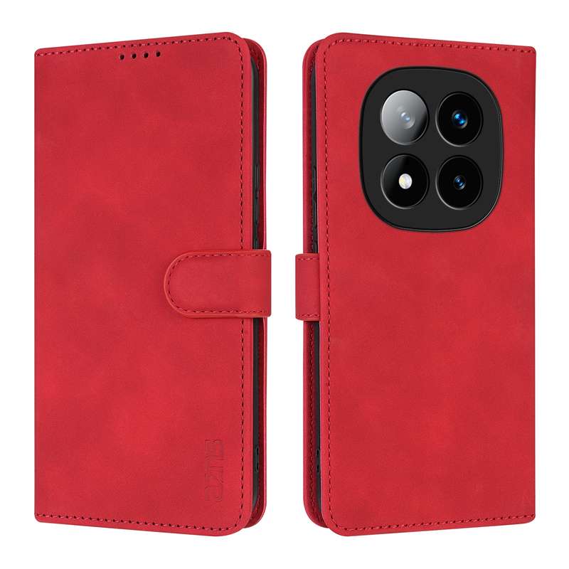 For Redmi Note 14 Pro 5G AZNS Skin Feel Calf Texture Flip Leather Phone Case(Blue)