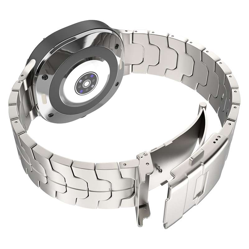For Samsung Galaxy Watch Ultra 47mm Safety Buckle Pure Titanium Watch Band(Black)