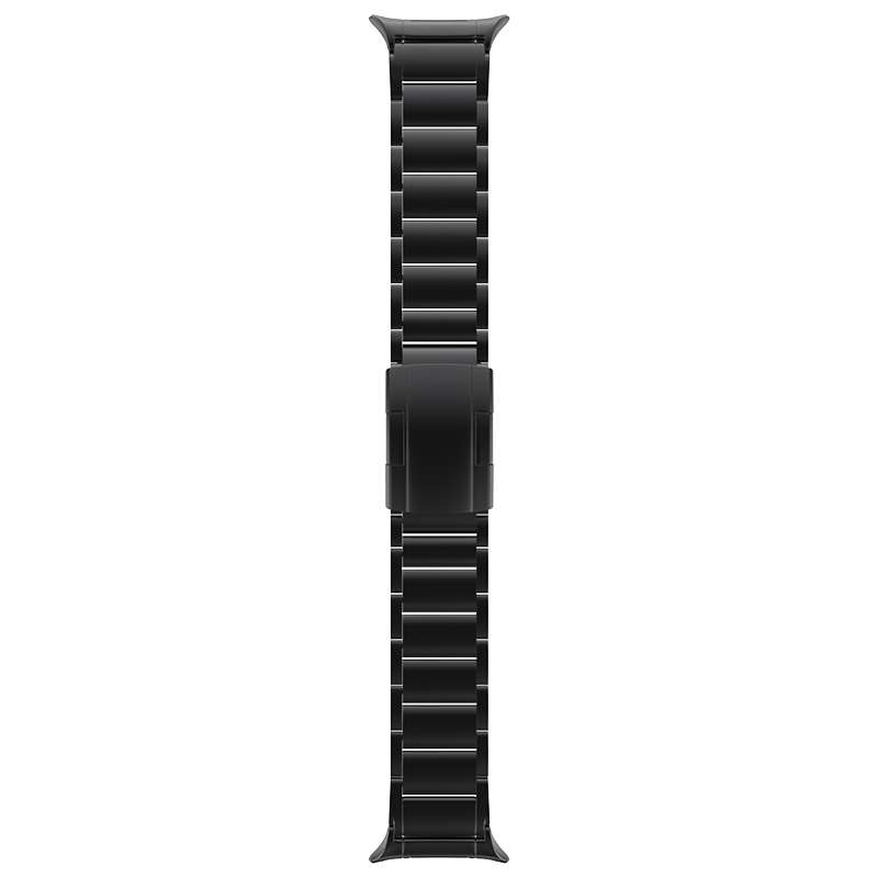 For Samsung Galaxy Watch Ultra 47mm Three Beads Tortoise Buckle Titanium Steel Watch Band(Black)