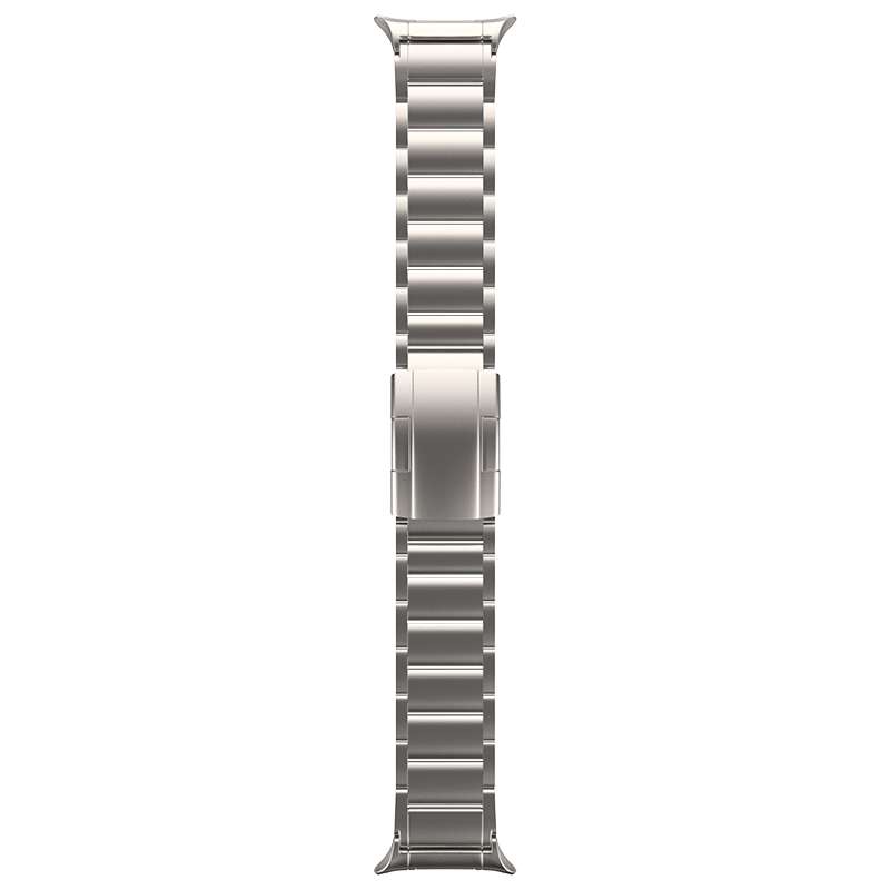 For Samsung Galaxy Watch Ultra 47mm Three Beads Tortoise Buckle Titanium Steel Watch Band(Black)