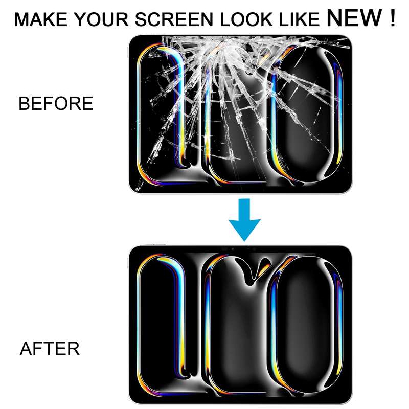 For iPad Pro 11 2024 A2836 A2837 A3006 Front Screen Outer Glass Lens with OCA Optically Clear Adhesi