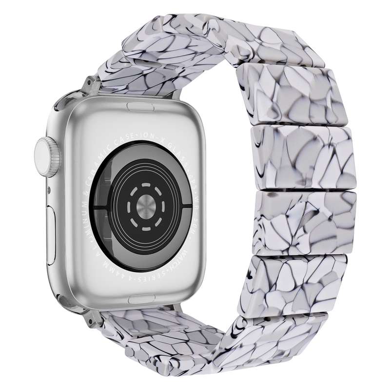 For Apple Watch 46mm / 49mm / 45mm / 44mm Stretch Rope Square Resin Watch Band(Crack)