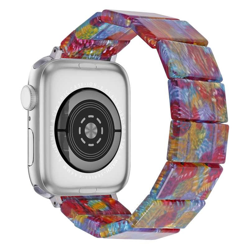 For Apple Watch 46mm / 49mm / 45mm / 44mm Stretch Rope Square Resin Watch Band(Crack)