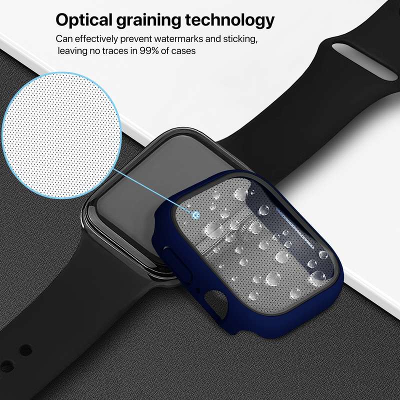 For Apple Watch Series 10 42mm PC Integrated Tempered Film Watch Case(White)