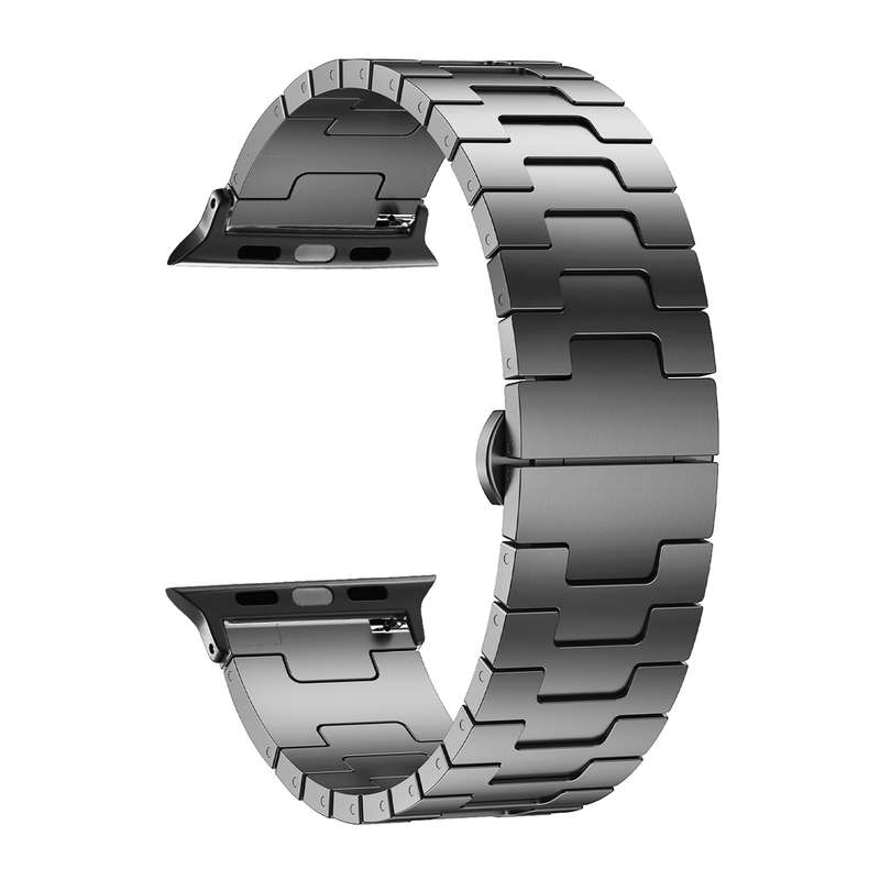 For Apple Watch 46mm / 49mm / 45mm / 44mm Side Release Stainless Steel Watch Band(Silver)