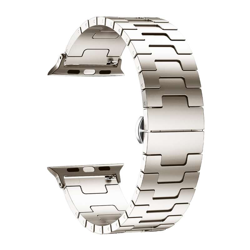 For Apple Watch 42mm / 41mm / 40mm / 38mm Side Release Stainless Steel Watch Band(Silver)