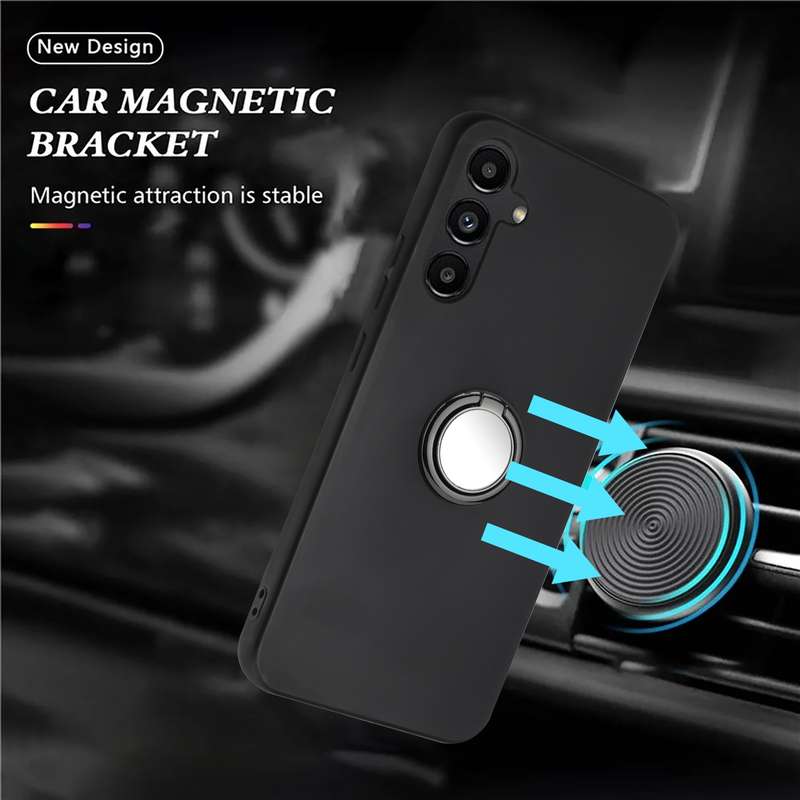 For Samsung Galaxy A15 4G / 5G Matte Ring Holder TPU Phone Case(Rose Gold)
